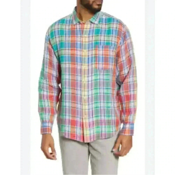 *Tommy Bahamas Madras Men’s Button-up Size S - Picture 1 of 7